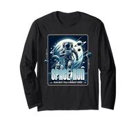 Sci Fi Space Run Run Ma Non puoi Nascondere l'astronauta Maglia a Manica