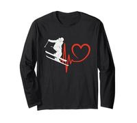 Sci Freestyle Heartbeat Sciatore Sport Invernali ECG Pulse Maglia a Manica