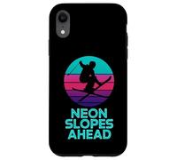 Sci in discesa Avventura Retro Sciare Piste Avanti Sciatore Custodia per iPhone XR