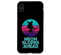 Sci in discesa Avventura Retro Sciare Piste Avanti Sciatore Custodia per iPhone XS Max