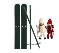 Sci In Miniatura - 2 Oggetti Di Scena Per Snowboard Con Bastoncini Da Sci, Ornamenti Natalizi Da Tavolo Per Gnomo Natalizio E Decorazioni Natalizie. Uguali A Questi Aggiungono Un Tocco Unico E Moderno