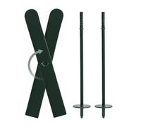 Sci In Miniatura - Sci Di Montagna Neve Casa Delle Bambole ABS Da 20 Cm | Snowboard Sportivi con Bastoni Da Sci | Natale Scrivania per Decorazione natalizia E Ambiente Fede