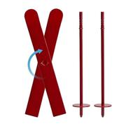 Sci In Miniatura - Sci Di Montagna Neve Casa Delle Bambole ABS Da 20 Cm | Snowboard Sportivi con Bastoni Da Sci | Natale Scrivania per Decorazione natalizia E Ambiente Fede