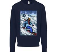 Sci Life Better On The Piste Sci Sciatore Bambini Felpa Maglione