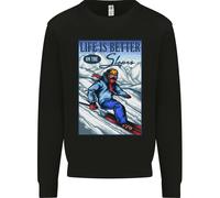Sci Life Better On The Piste Sci Sciatore Bambini Felpa Maglione