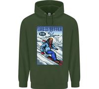Sci Life Better On The Piste Sci Sciatore Uomo Felpa