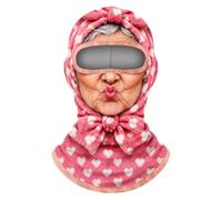 Sci Masque Vecchie Donne Stampa Eccentrico Copricapo Scaldacollo | Maschera invernale per adulti, da uomo, per snowboard, sport, vacanze, feste, ciclismo, moto, equitazione, corsa