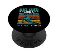 Sci papà come un normale papà ma modo più fresco sciatore sciare PopSockets PopGrip Adesivo