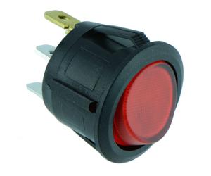 SCI R13-112B-02 Interruttore Rocker Rotondo Illuminato On-Off SPST 12V 20A