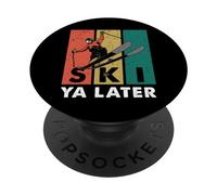 Sci retrò Ya Later Vintage Sciatori Sci Sportivi Sci PopSockets PopGrip Adesivo