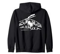 Sci Salto Sci Sci Salto collina Montagna Giro sciatore Sport Felpa con Cappuccio