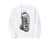 Sci Sciatore Divertente Caviglia Rotta Vintage Discesa Sciatori Felpa