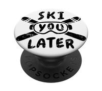 Sci Sport invernali Sciare più tardi PopSockets PopGrip Adesivo