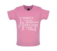 Sci Word Nuvola - Bambino T-Shirt / Body - Sci Sciatore Neve Piste Divertente