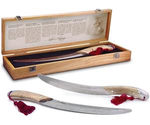 Sciabola Pulltex lama in acciaio e inserti in legno cofanetto Sabre à Champagne