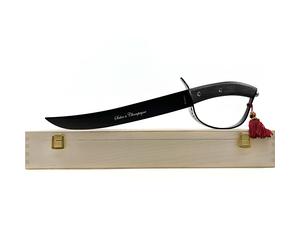 Sciabola Sommelier del 14 dark version Lama in Acciaio da 420 lunghezza totale 51 cm manico nero nero
