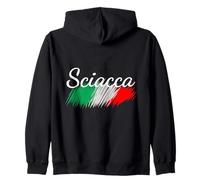 Sciacca Italia Bandiera Italia Souvenir Regalo Corrispondente Italiano Felpa con Cappuccio