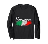 Sciacca Italia Bandiera Italia Souvenir Regalo Corrispondente Italiano Maglia a Manica