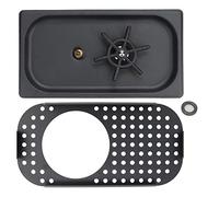 Sciacquatrice Bicchieri Acciaio Inox con Spray Laterale e Vassoio 325x175x65mm per Bar