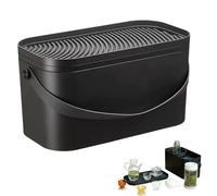 Sciacquatrice elettrica per vetro, rondella automatica con vassoio e manico, serbatoio dell'acqua da 2,6 L+3,5 l, funzionalità di pulizia profonda a 360°, ricaricabile per tazze di diametro 3-15 cm