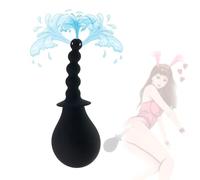 Sciacquatrice in silicone per la cura e l'igiene personale con kit di risciacquo con spruzzatore in perline, unisex (4,33")