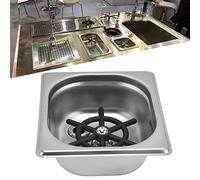Sciacquatrice per Bicchieri, Lavabicchieri Automatica, Lavabottiglie in Vetro Ad Alta Pressione, Accessori per Lavelli da Cucina in Acciaio Inossidabile per Cucine da Laboratorio per Uso(D'argento)