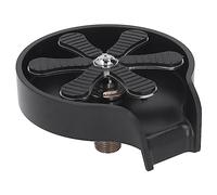 Sciacquatrice per Vetro per la Casa, Sciacquatrice per Vetro per Lavello in ABS e Silicone a 6 Foglie Ampiamente Utilizzata per Caffetteria (BLACK)