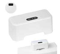Sciacquone automatico per WC | Kit sciacquone WC touchless con sensore a infrarossi | Ricarica USB con scaricatore automatico a batteria da 1800 mAh per uso domestico e pubblico