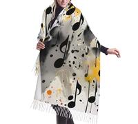 Scialle A Bunch Of Musical Notes Pashmina Scialle Caldo Sciarpa Donna Con Frange Invernale Sciarpa Per Autunno Inverno Cerimonia Per Abito Cerimonia
