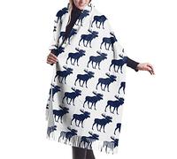 Scialle Alaska State Moose Flag Scialli Avvolge Con Frange Invernale Sciarpa Morbida Sciarpa Donna Per Autunno Inverno Cerimonia Cerimonia Per Abito