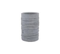 Scialle buff in lana merino di peso medio grigio melange