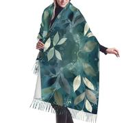 Scialle Cartoon Simple Leaves Pashmina Scialle Imitazione Cashmere Invernale Sciarpa Lunga Sciarpa Donna Per Cerimonia Per Abito Autunno Inverno Donne Uomini