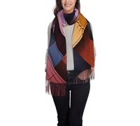 Scialle Coloured Twill Lattice Pashmina Scialle Caldo Sciarpa Donna Con Frange Invernale Sciarpa Per Autunno Inverno Cerimonia Per Abito Donne Uomini