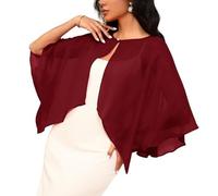 Scialle da sposa trasparente perle accento traspirante protezione solare ragazza coprispalle per sposa damigelle d'onore cerimonia ricevimento cardigan, B, Taglia unica
