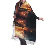 Scialle Dark Clouds Under Rainbow Pashmina Scialle Imitazione Cashmere Sciarpa Donna Caldo Scialli Avvolge Per Cerimonia Per Abito Autunno Inverno Cerimonia
