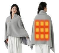 Scialle di flanella riscaldata USB portatile per calore rapido da viaggio, casa, ufficio, comfort indossabile mantello riscaldante