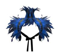 Scialle di piume Collare con piume per danza di carnevale scialle di piume Coprispalle di Piume Scialle Capo Gotico per Carnevale Masquerade Carnevale di Venezia