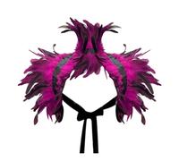 Scialle di piume Collare con piume per danza di carnevale scialle di piume Coprispalle di Piume Scialle Capo Gotico per Carnevale Masquerade Carnevale di Venezia