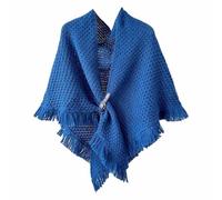 Scialle Donna Scialle Triangolare Multifunzionale Per Donne Moda Calda E Accogliente Sciarpa A Maglia Leggera Da Viaggio Casual Tinta Unita Poncho