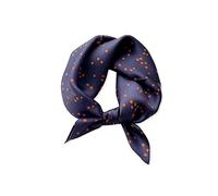 Scialle e stole Sciarpa, Sciarpa quadrata in seta da donna con stampa a pois e serie di dipinti a inchiostro multicolore(Black Blue)