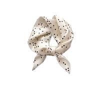 Scialle e stole Sciarpa, Sciarpa quadrata in seta da donna con stampa a pois e serie di dipinti a inchiostro multicolore(White)
