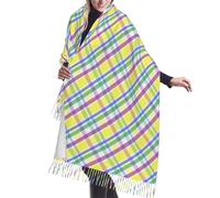 Scialle Easter Pastel Plaid Spring Pattern Sciarpa Donna Lunga Stola Imitazione Cashmere Pashmina Scialle Per Autunno Inverno Cerimonia Cerimonia Per Abito