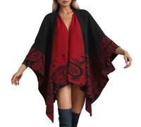 Scialle Elegante Donna Invernale, Mantella Donna Elegante Calda Invernale Con Bottoni Scialle Grande Sciarpa Flanella Maglia Cape Cardigan Per Donna Cappotto Poncho Coprispalle Para Otoño E Invierno