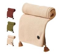 Scialle elettrico riscaldato portatile da donna,riscaldamento rapido, tre impostazioni temperatura, coperta scaldacollo elettrica portatile con cerniera morbida per casa, viaggio(Beige)