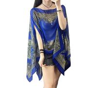 Scialle estivo per protezione solare da donna, stile francese, casual, da spiaggia, cardigan leggero in chiffon traspirante, scialle avvolgente, poncho, mantella, capelet, top, #8, Etichettalia unica