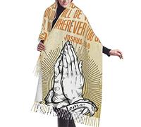 Scialle Fringe Be Strong And Courageous Scripture Sciarpa Donna Imitazione Cashmere Pashmina Scialle Caldo Invernale Sciarpa Per Cerimonia Per Abito Cerimonia Regalo Perfetto