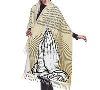 Scialle He Will Call Upon Me And I Will Answer Pashmina Scialle Caldo Sciarpa Donna Con Frange Stola Per Cerimonia Autunno Inverno Donne Uomini