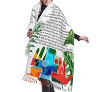 Scialle He Will Call Upon Me And I Will Answer Sciarpa Donna Con Frange Pashmina Scialle Morbida Scialli Avvolge Per Cerimonia Per Abito Cerimonia Autunno Inverno