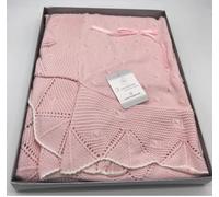 Scialle In Lana Con Volant Per Culla Nazareno Gabrielli Misura 80x105 cm