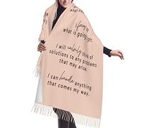 Scialle In Morbido Chiffon Con Nappe, Affermazioni Motivazionali, Citazioni Positive Sull'Amore Per Se Stessi, Rosa Sciarpa Leggero Da Donna Elegante Sciarpa Con Nappe Morbido Scialle